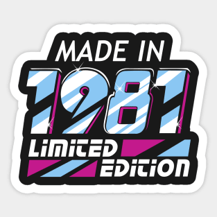 Made in 1981 All Original Parts 37 Birthday Gift Sticker